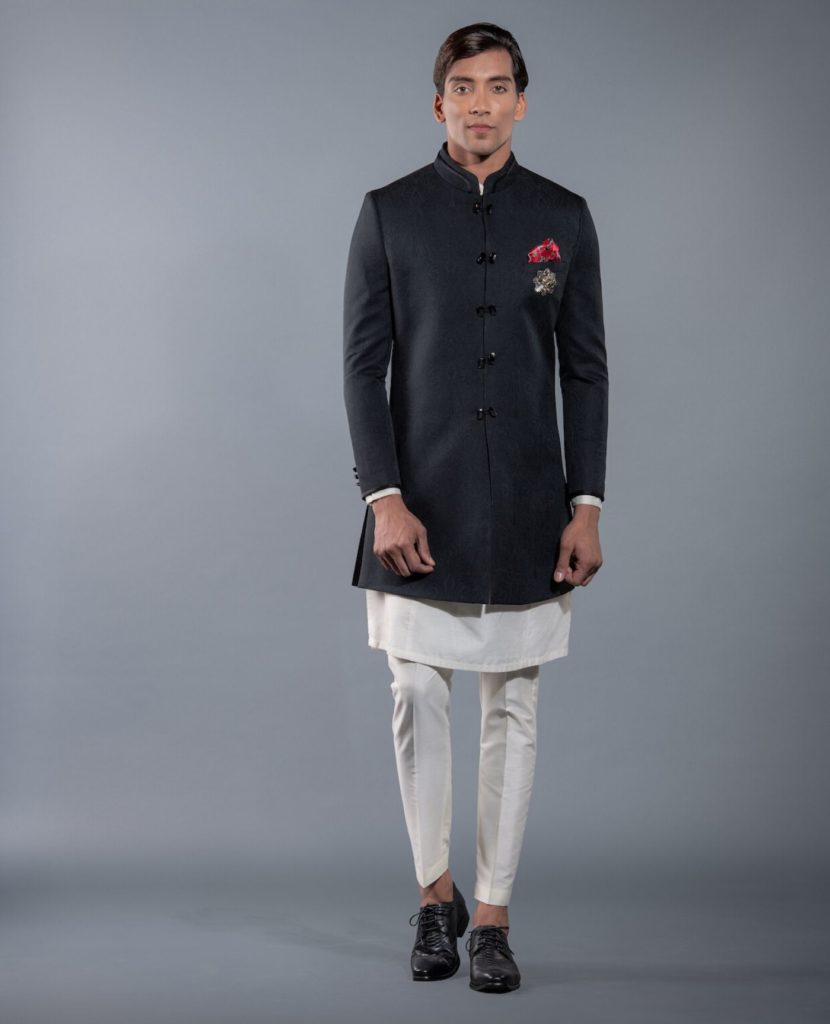 Noir Pattern Sherwani More Mischief